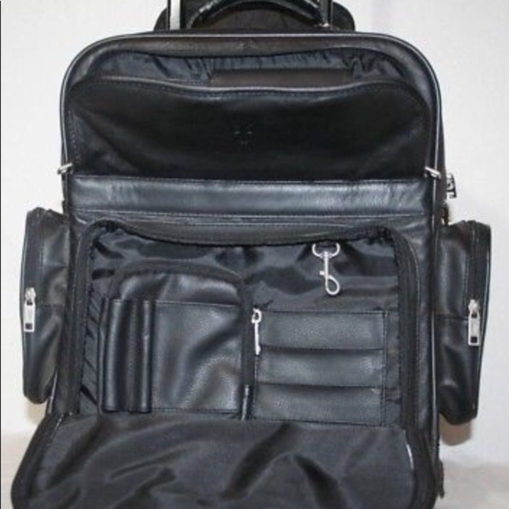 FRYE rolling leather backpack/bag